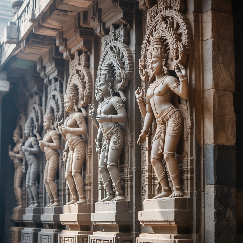 Mysterious carvings at Halebidu temple showing unusual figures