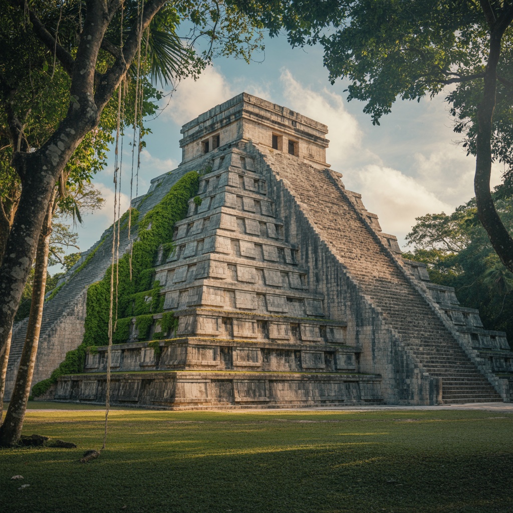 Mayapan archaeological ruins in Yucatan Mexico